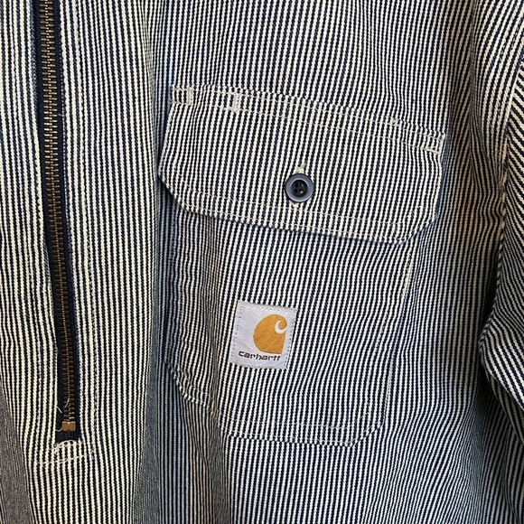 Carhartt Mens 1/2 Zip Canvas Shirt Size 2XL Origin - Picture 8 of 8